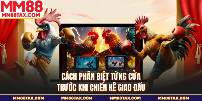 Cách phân biệt từng cửa trước khi chiến kê giao đấu